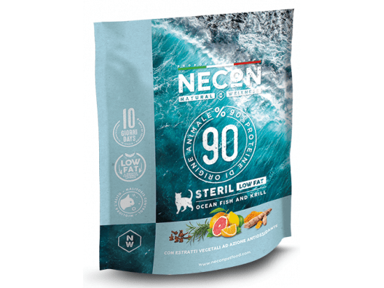 Фото - сухой корм Necon Natural Wellness Cat Sterilized Low Fat Ocean Fish & Krill сухой корм для стерилизованных и склонных к ожирению кошек РЫБА И КРИЛЬ