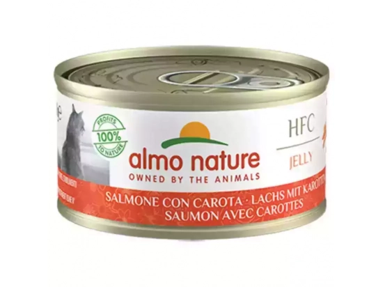 Фото - влажный корм (консервы) Almo Nature HFC JELLY SALMON & CARROTS консервы для кошек ЛОСОСЬ И МОРКОВЬ, желе