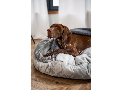 Фото - лежаки, матрасы, коврики и домики Harley & Cho COVER PLUSH GREY лежак с капюшоном для собак, серый