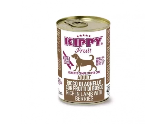 Фото - вологий корм (консерви) Kippy (Кіпі) FRUIT LAMB & BERRIES GROWING консерви для собак (ЯГНЯ та ЯГОДИ), паштет