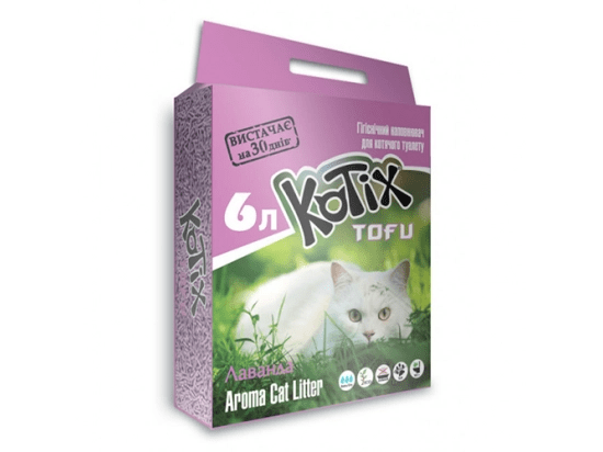 Фото - наполнители Kotix TOFU СОЕВЫЙ наполнитель для кошачьего туалета, лаванда