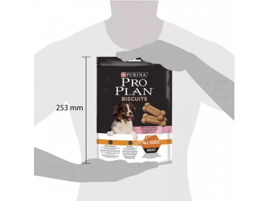 Фото - лакомства Purina Pro Plan (Пурина Про План) Adult All Size Biscuits Salmon & Rice печенье для взрослых собак ЛОСОСЬ И РИС