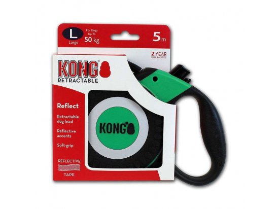 Фото - рулетки Kong REFLECT рулетка для собак зі світловідбивачами, зелений