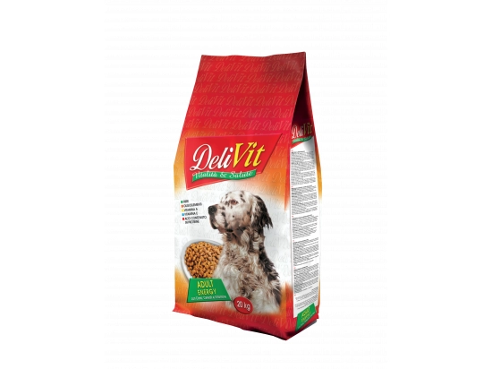 Фото - сухой корм Delivit (Деливит) Energy Adult Dog Meet, Cereals & Vitamins сухой корм для взрослых собак МЯСО, ЗЛАКИ и ВИТАМИНЫ