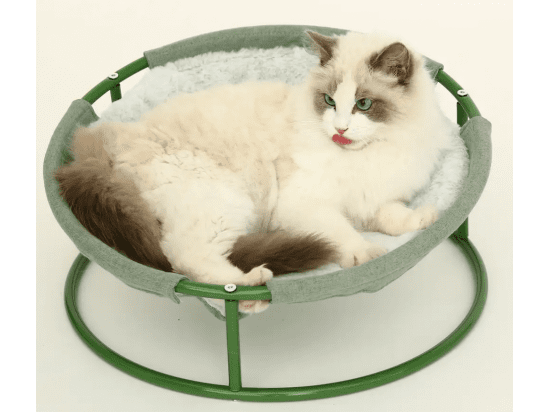 Фото - спальні місця, лежаки Misoko&Co (Місоко і Ко) Pet Bed Round Plush складаний круглий лежак для тварин, плюш, СВІТЛО-ЗЕЛЕНИЙ