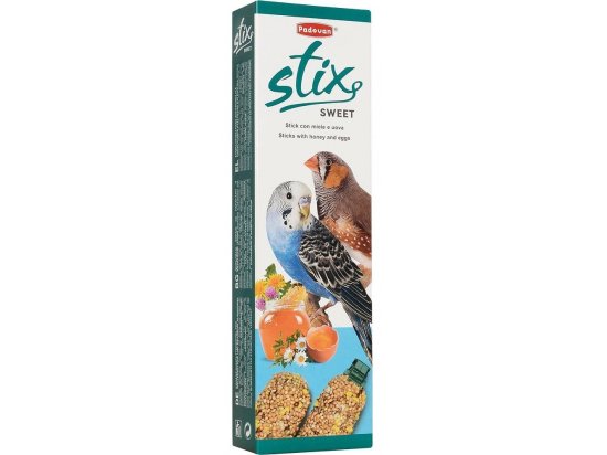 Фото - ласощі для птахів Padovan (Падован) Stix Sweet ласі палички для хвилястих папуг і маленьких екзотичних птахів