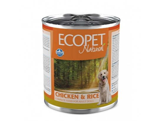 Фото - вологий корм (консерви) Farmina (Фарміна) Ecopet Natural Dog Chicken & Rice вологий корм для собак КУРКА ТА РИС