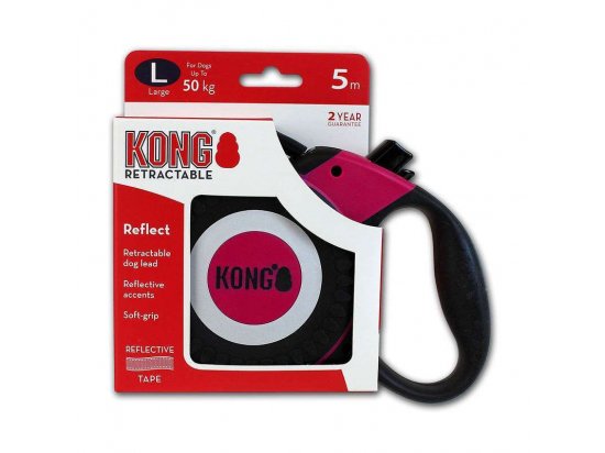 Фото - рулетки Kong REFLECT рулетка для собак зі світловідбивачами, фуксія