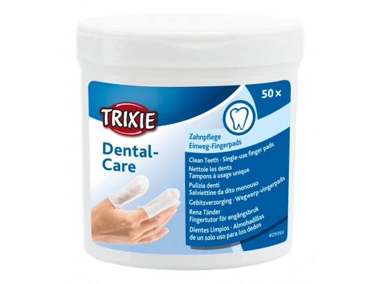 Фото - повседневная косметика Trixie Dental-Care одноразовые салфетки на палец для чистки зубов