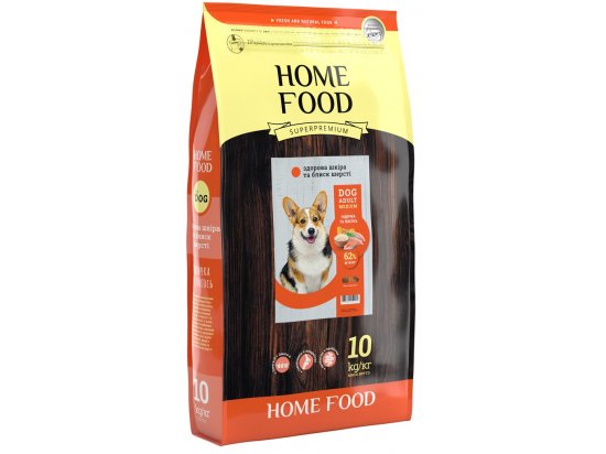 Фото - сухой корм Home Food (Хоум Фуд) Dog Adult Medium Turkey & Salmon корм для собак средних пород, здоровая кожа и блеск шерсти ИНДЕЙКА и ЛОСОСЬ