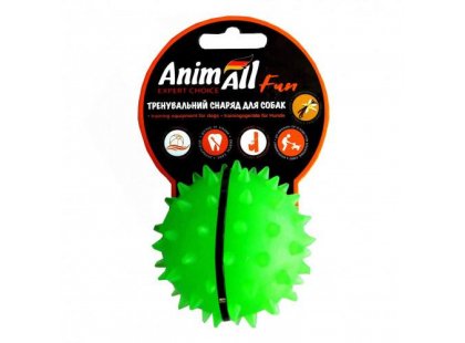 Фото - игрушки AnimAll Fun игрушка для собак МЯЧ-КАШТАН, зеленый