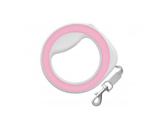Фото - рулетки Collar WAUDOG Поводок-рулетка круглая, лента, розовый