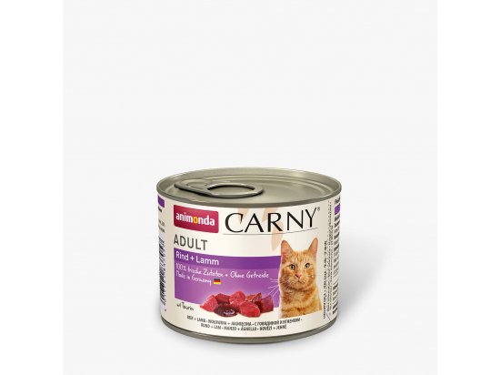 Фото - вологий корм (консерви) Animonda (Анімонда) Carny Adult Rind+lamm - консерви для кішок ЯЛОВИЧИНА і ЯГНЯ, шматочки в соусі