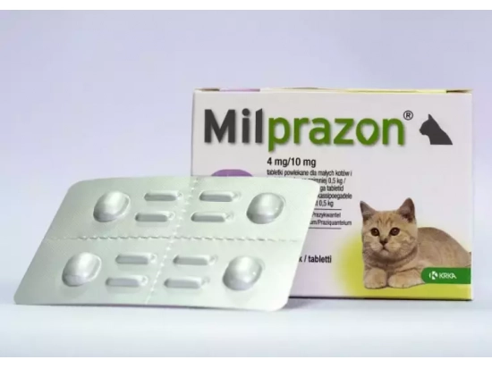 Фото - від глистів Krka Мілпразон - антигельмінтний препарат широкого спектру дії для кошенят і кішок вагою до 2 кг