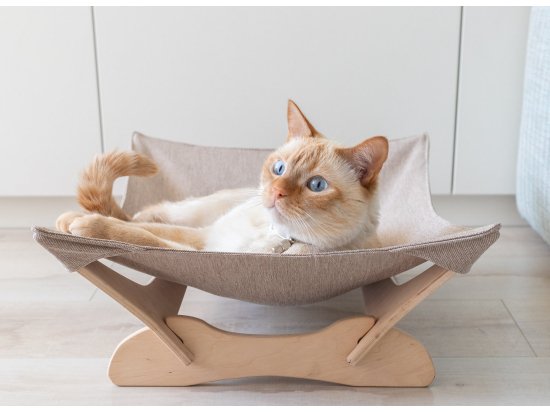 Фото - спальні місця, лежаки PetJoy Гамак-лежак для кота, білий/бежевий