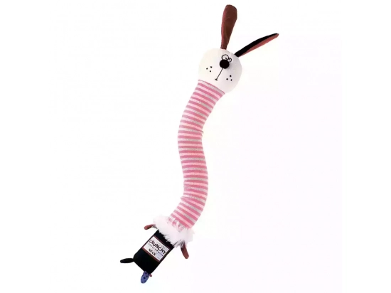 Фото - игрушки GiGwi (Гигви) Crunchy ЗАЯЦ игрушка для собак с хрустящей шеей и пищалкой, 28 см