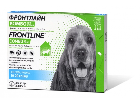 Фото - от блох и клещей Frontline Combo (Фронтлайн Комбо) капли для собак от блох и клещей