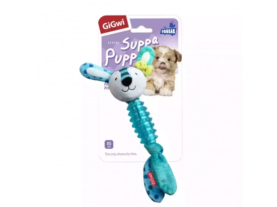 Фото - іграшки GiGwi (Гігві) Suppa Puppa ЗАЄЦЬ іграшка для собак з пищалкою, 15 см
