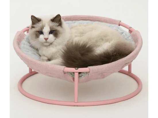 Фото - спальні місця, лежаки Misoko&Co (Місоко і Ко) Pet Bed Round Plush складаний круглий лежак для тварин, плюш, РОЖЕВИЙ