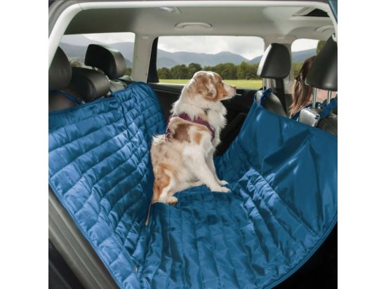 Фото - аксесуари в авто Kurgo Loft Hammock накидка на заднє сидіння автомобіля для собак, блакитний-помаранчевий
