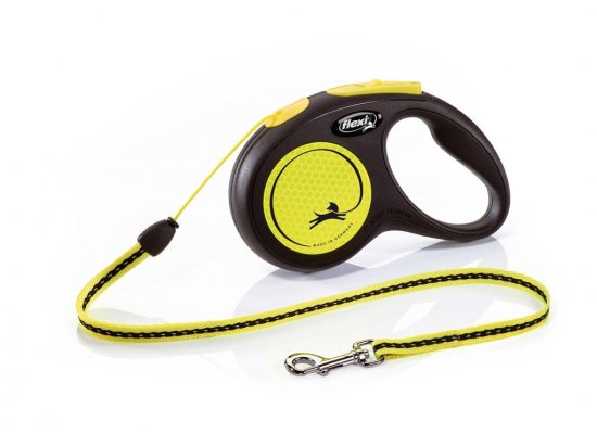 Фото - рулетки Flexi NEW NEON CORD повідець-рулетка для собак, трос, жовтий