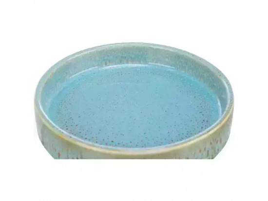 Фото - миски, поилки, фонтаны Trixie Ceramic Bowl керамическая миска неглубокая, синий