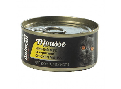Фото - вологий корм (консерви) AnimAll Mousse Chicken вологий корм для котів КУРКА, мус