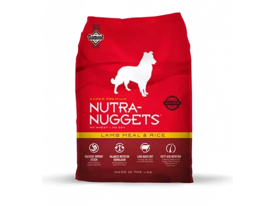 Фото - сухий корм Nutra Nuggets (Нутра Нагетс) LAMB AND RICE сухий корм для собак (червона)