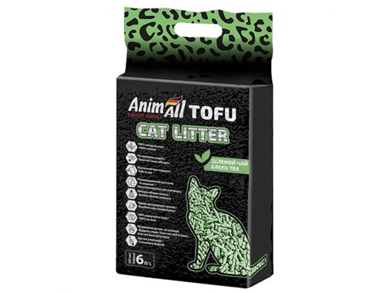 Фото - наполнители AnimAll TOFU (ТОФУ) СОЕВЫЙ наполнитель в туалет для кошек ЗЕЛЕНЫЙ ЧАЙ