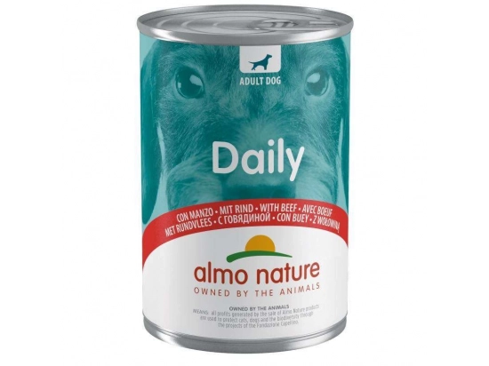 Фото - вологий корм (консерви) Almo Nature Daily ADULT BEEF консерви для собак ЯЛОВИЧИНА