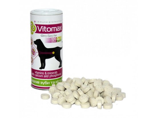 Фото - витамины и минералы Vitomax Витамины для зубов и костей собак с калицием и фосфором
