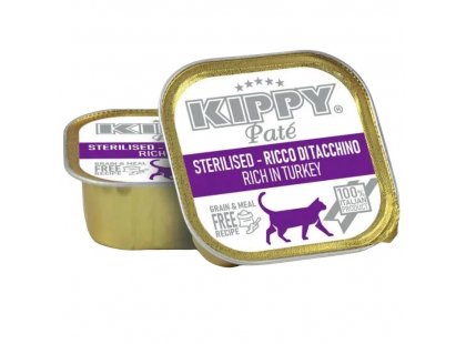 Фото - вологий корм (консерви) Kippy (Кіпі) PATE TURKEY STERILISED консерви для стерилізованих кішок (ІНДИЧКА), паштет