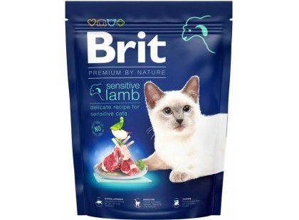 Фото - сухий корм Brit Premium Cat Sensitive Lamb сухий корм для кішок з чутливим травленням ЯГНЯ
