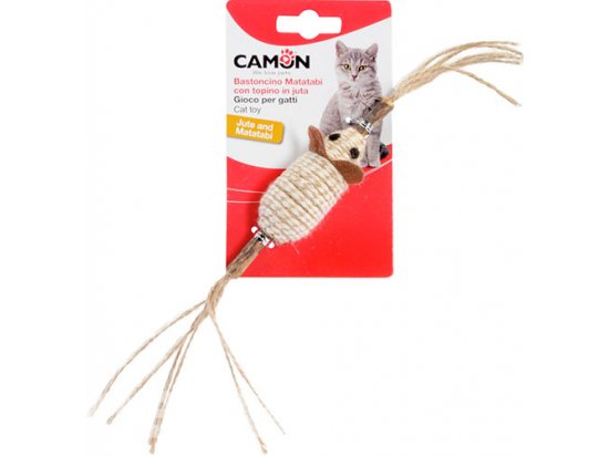 Фото - игрушки Camon (Камон) Игрушка для кошек ПАЛОЧКА МАТАТАБИ С МЫШКОЙ