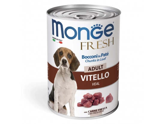 Фото - вологий корм (консерви) Monge Dog Fresh Adult Veal вологий корм для собак ТЕЛЯТИНА