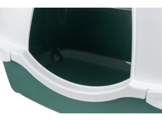 Фото - туалети, лотки Trixie DAVIO закритий туалет з фільтром для кішок, білий/зелений (40570)
