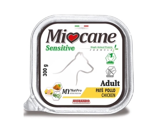 Фото - вологий корм (консерви) Morando MioCane (Морандо Міокане) Sensitive Monoprotein монопротеїнові беззернові консерви для собак З КУРКОЮ