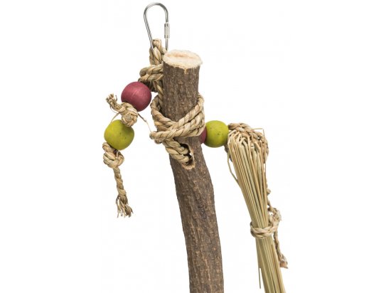 Фото - игрушки Trixie Натуральная деревянная игрушка для птиц с ротангом, травой и деревом (58981)