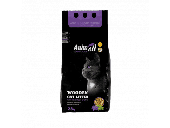 Фото - наполнители AnimAll Expert Choice - Древесный, гранулированный наполнитель для кошачьих туалетов с ароматом лаванды