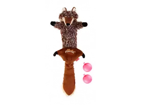 Фото - іграшки GiGwi (Гігві) Plush Friendz ВОВК іграшка для собак з пищалками, 37 см