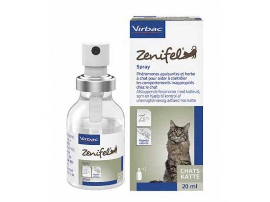 Фото - седативні препарати (заспокійливі) Virbac Zenifel (Зеніфел) седативний заспокійливий спрей зовнішнього застосування для котів
