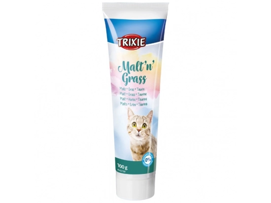 Фото - лакомства Trixie Malt`n`Grass Anti-Hairball - паста для котов для выведения шерсти