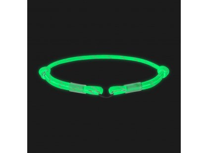 Фото - амуніція Collar WAUDOG Smart ID світловідбивний шнурок, що світиться, для адресника з паракорду, салатовий