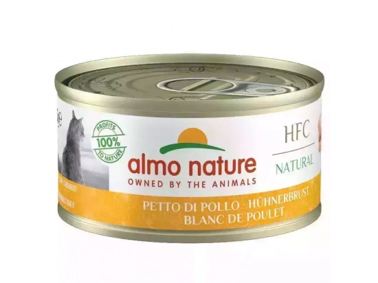 Фото - влажный корм (консервы) Almo Nature HFC NATURAL CHICKEN BREAST консервы для кошек КУРИНАЯ ГРУДКА