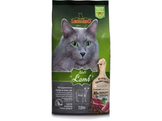 Фото - сухой корм Leonardo (Леонардо) Adult Lamb корм для взрослых кошек ЯГНЕНОК