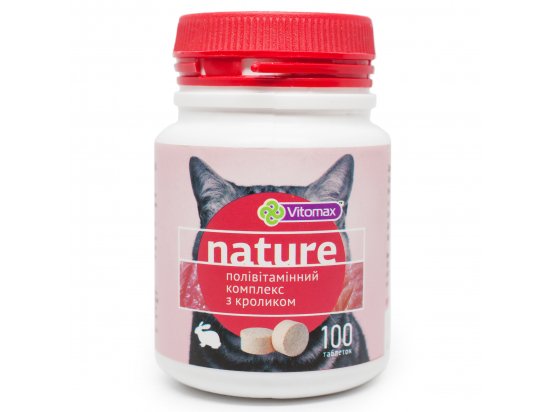 Фото - вітаміни та мінерали Vitomax Nature полівітамінний комплекс для кішок з кроликом
