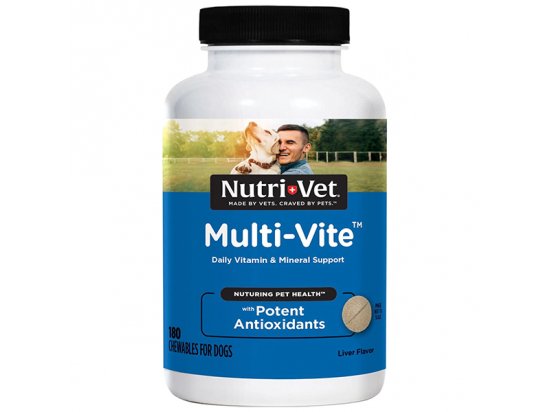 Фото - вітаміни та мінерали Nutri-Vet (Нутрі Вет) Multi-Vit МУЛЬТІ-ВІТ вітаміни для собак, жувальні таблетки