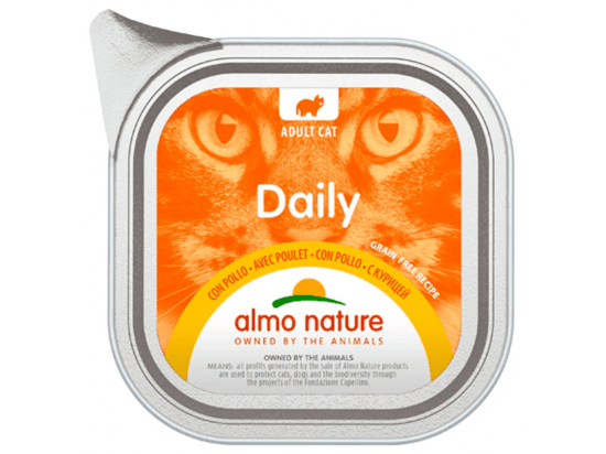 Фото - вологий корм (консерви) Almo Nature Daily CHICKEN консерви для котів КУРКА, паштет