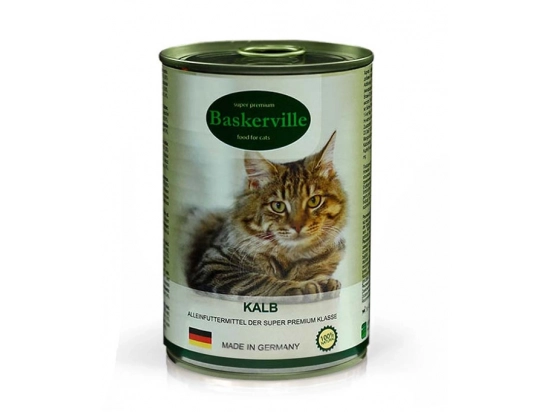 Фото - вологий корм (консерви) Baskerville (Баскервіль) ТЕЛЯТИНА - консерви для котів