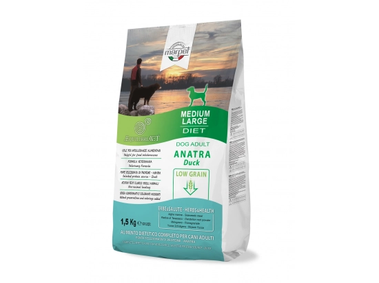 Фото - сухий корм Marpet (Марпет) AequilibriaVET Low Grain Adult Dog Medium & Large Duck сухий корм для собак середніх та великих порід КАЧКА